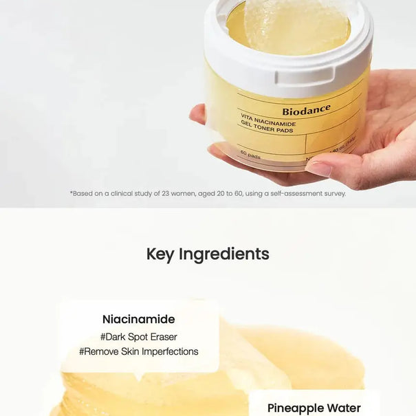 BIODANCE Vita Niacinamide Gel Toner Pads ( 60 pads ) Medicube JOLIE'S