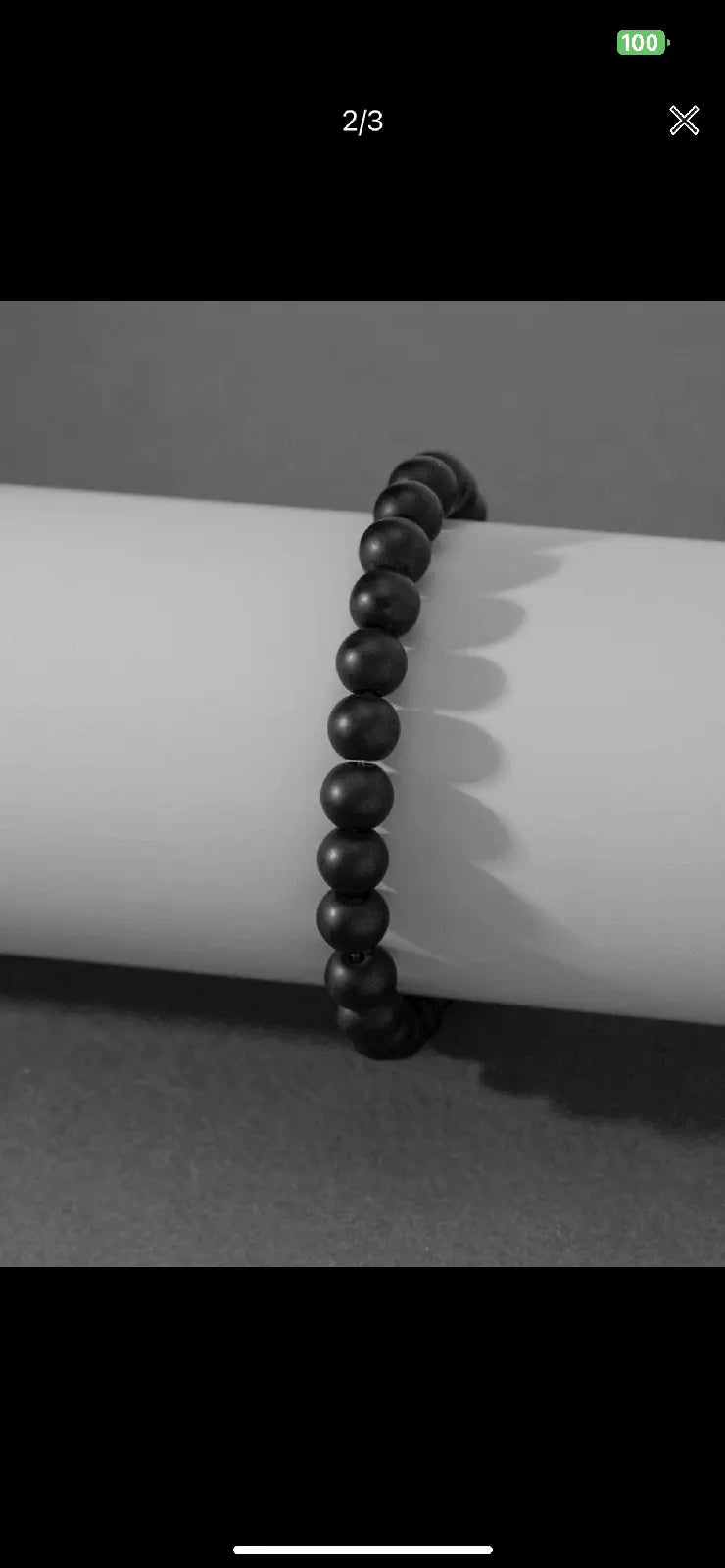 Black Onyx Matt Natural Stone Handmade Bracelet - JOLIE'S UAE