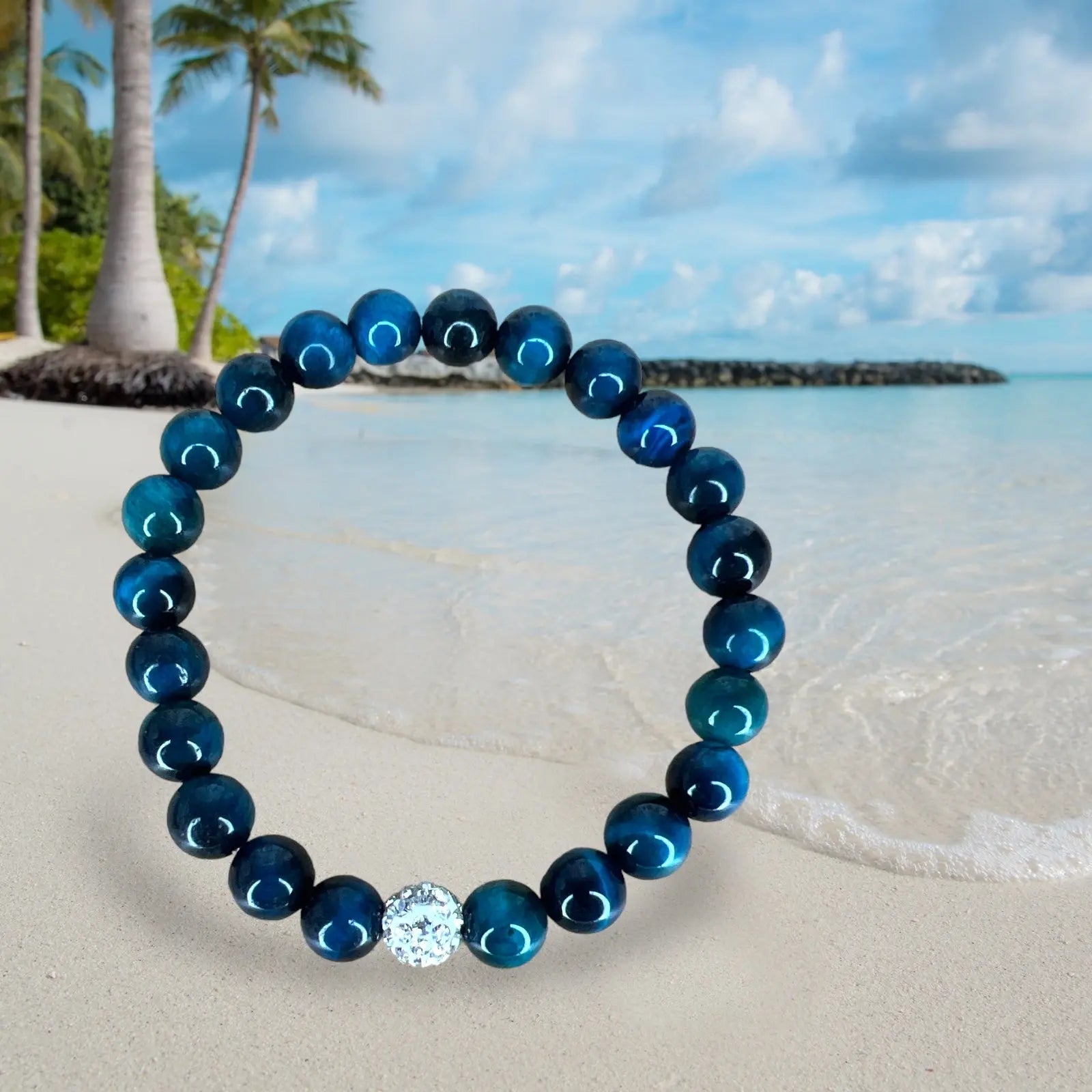 Blue tiger eye natural stone Bracelet JOLIE'S JOLIE'S