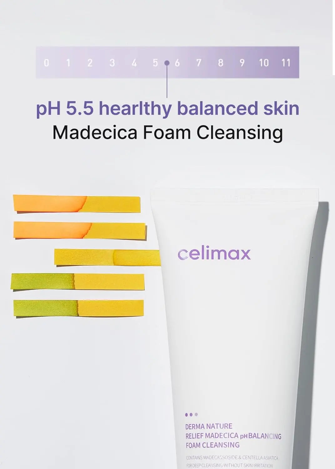 CELIMAX Derma Nature Relief Madecica pH Balancing Foam Cleansing Celimax