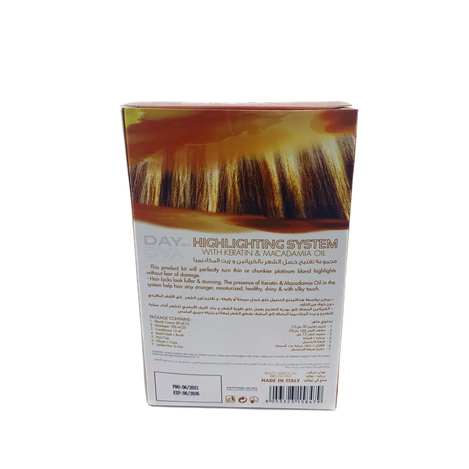 DAY BY DAY Hair Fitness Highlighting System With Keratin & Macadamia Oil Platinum Blond - JOLIE'S UAE