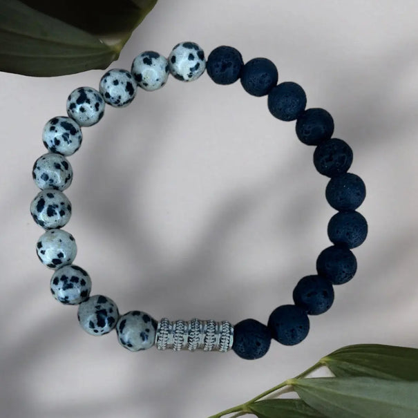 Dalmatia Jasper with lava stone bracelet JOLIE'S JOLIE'S