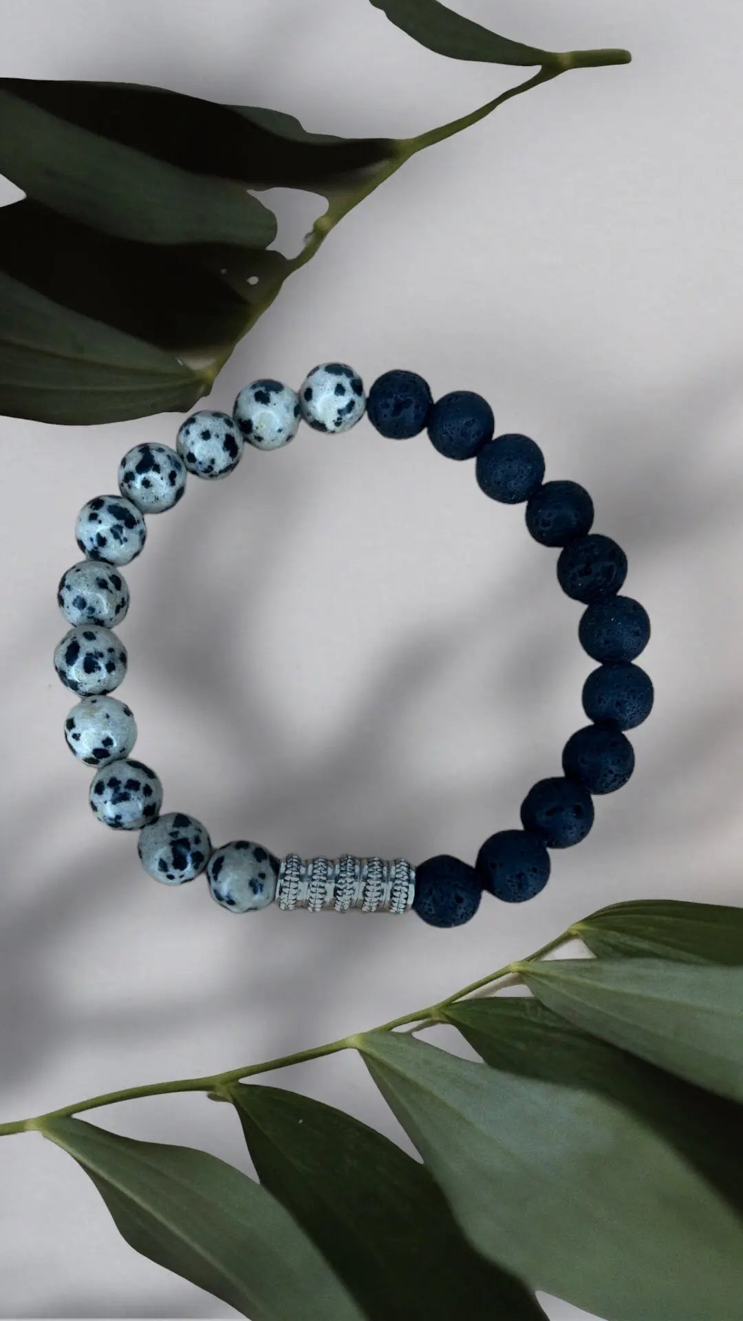 Dalmatia Jasper with lava stone bracelet JOLIE'S JOLIE'S