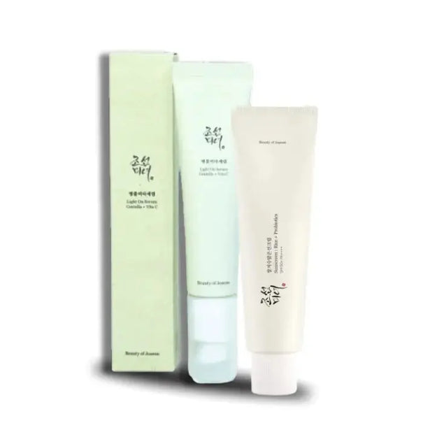 DOKAN Light On Serum Centella + Vita C & Relief Sun Rice + Probiotics SPF50 Beauty of Joseon Set BEAUTY OF JOSEON