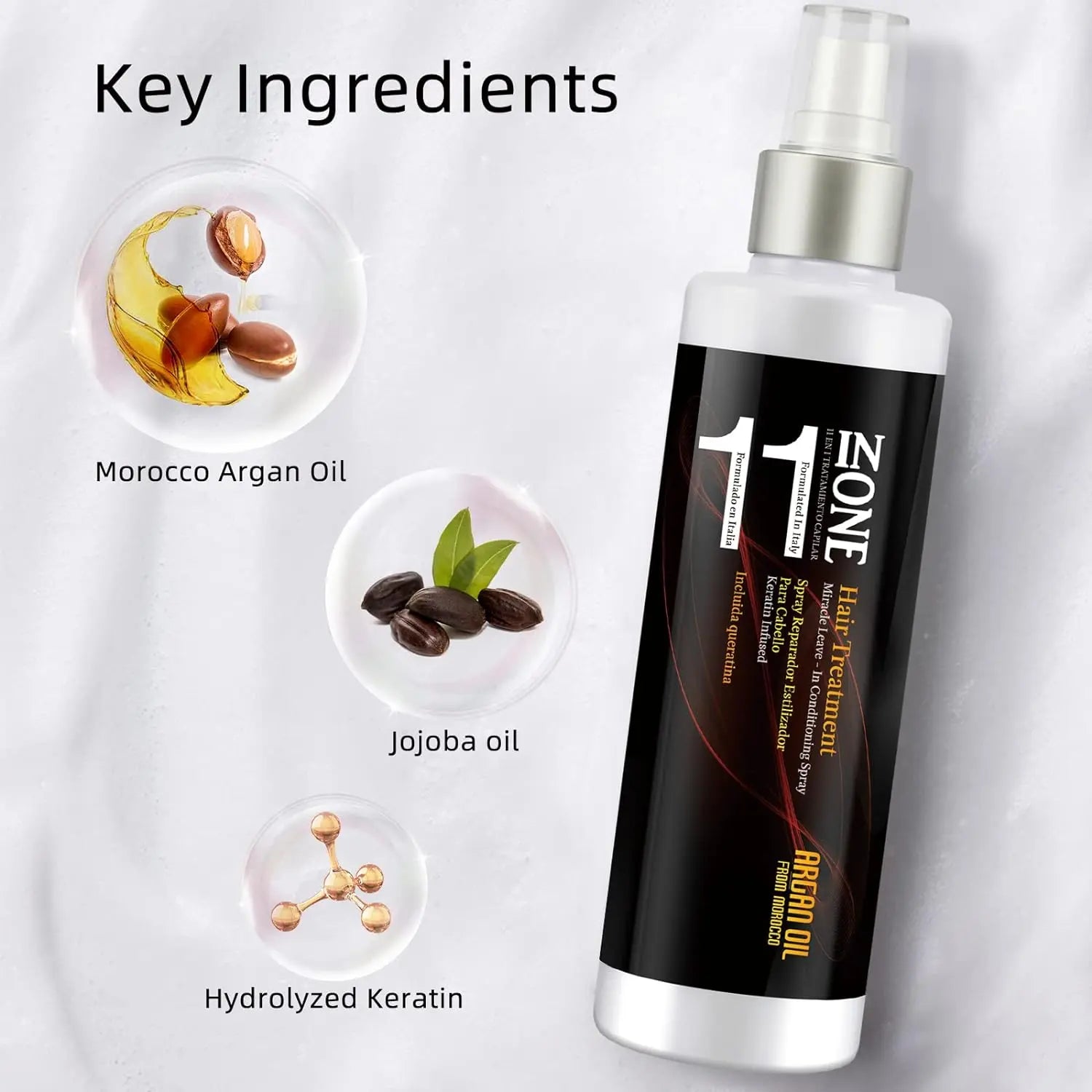 NUSPA 11 in 1 Moroccan Argan oil Moisture Leave In Conditioner Spray 250 ML NUSPA JOLIE'S