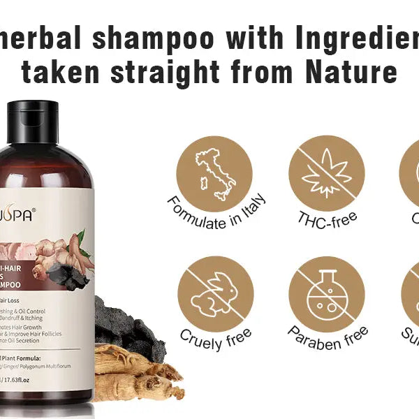 NUSPA Anti Hair Loss Hair Care Set with Herbal Shampoo, Serum & Massage Comb NUSPA JOLIE'S