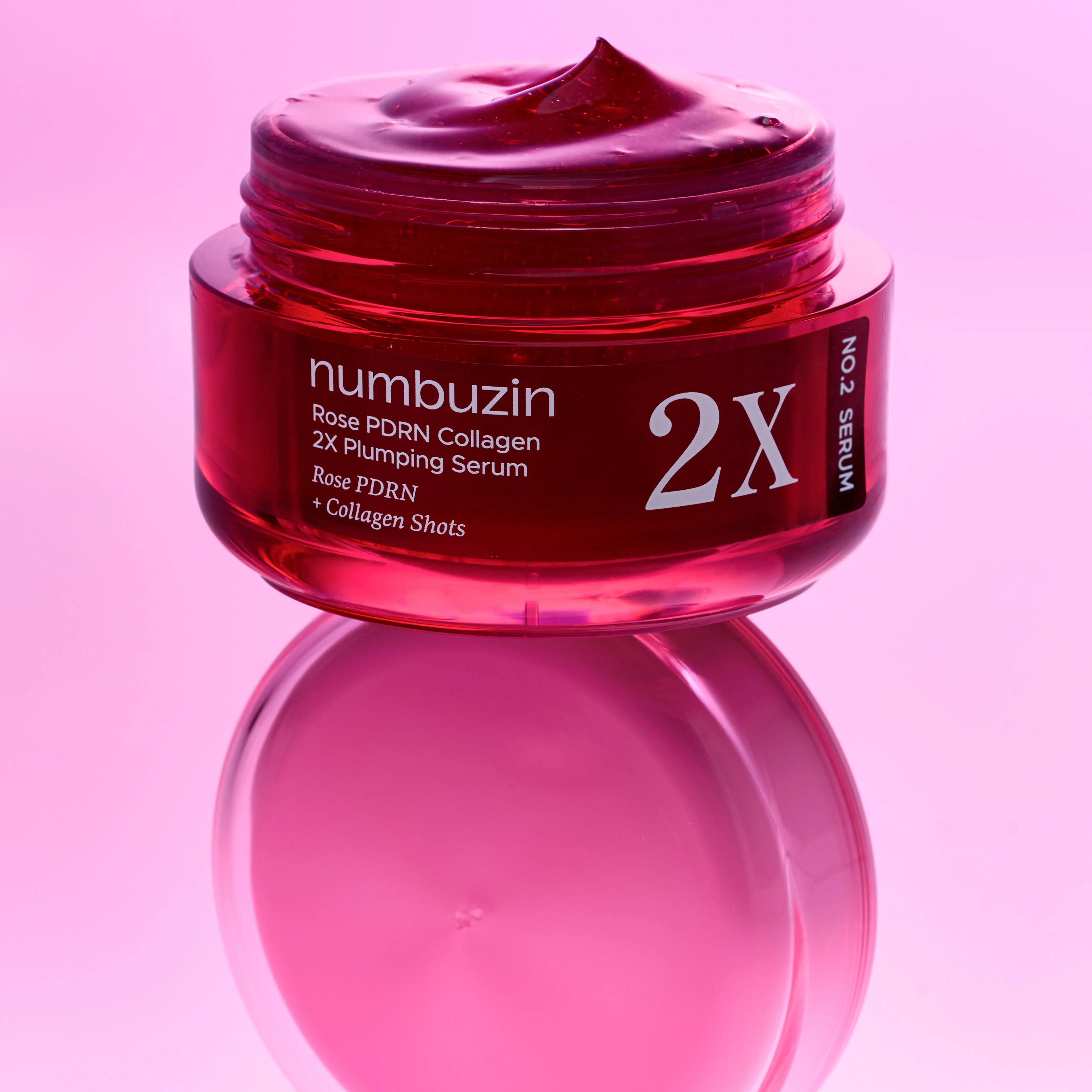 Numbuzin No.2 Rose PDRN Collagen 2X Plumping Serum + Collagen Shot 30ml Glam Secret