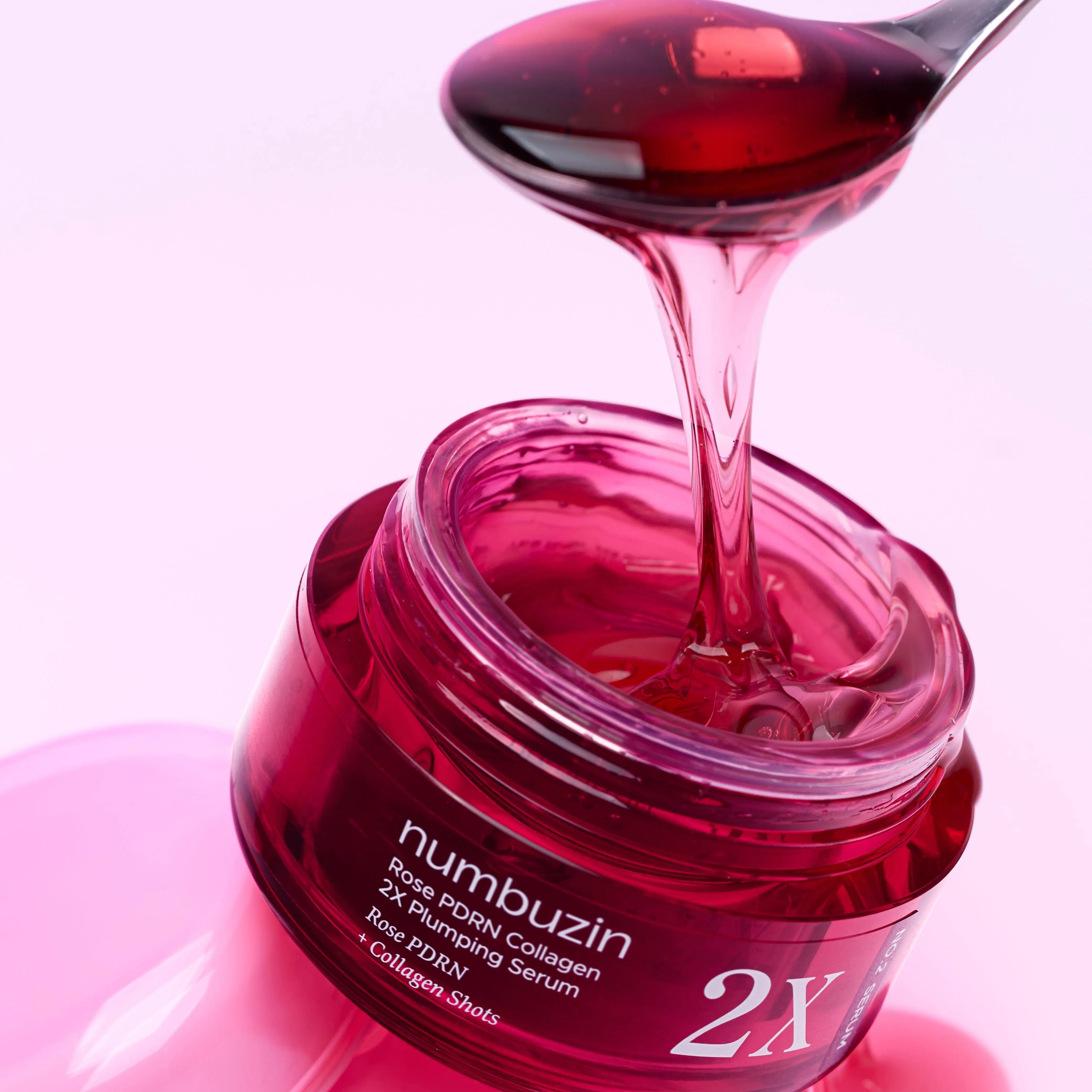 Numbuzin No.2 Rose PDRN Collagen 2X Plumping Serum + Collagen Shot 30ml Glam Secret
