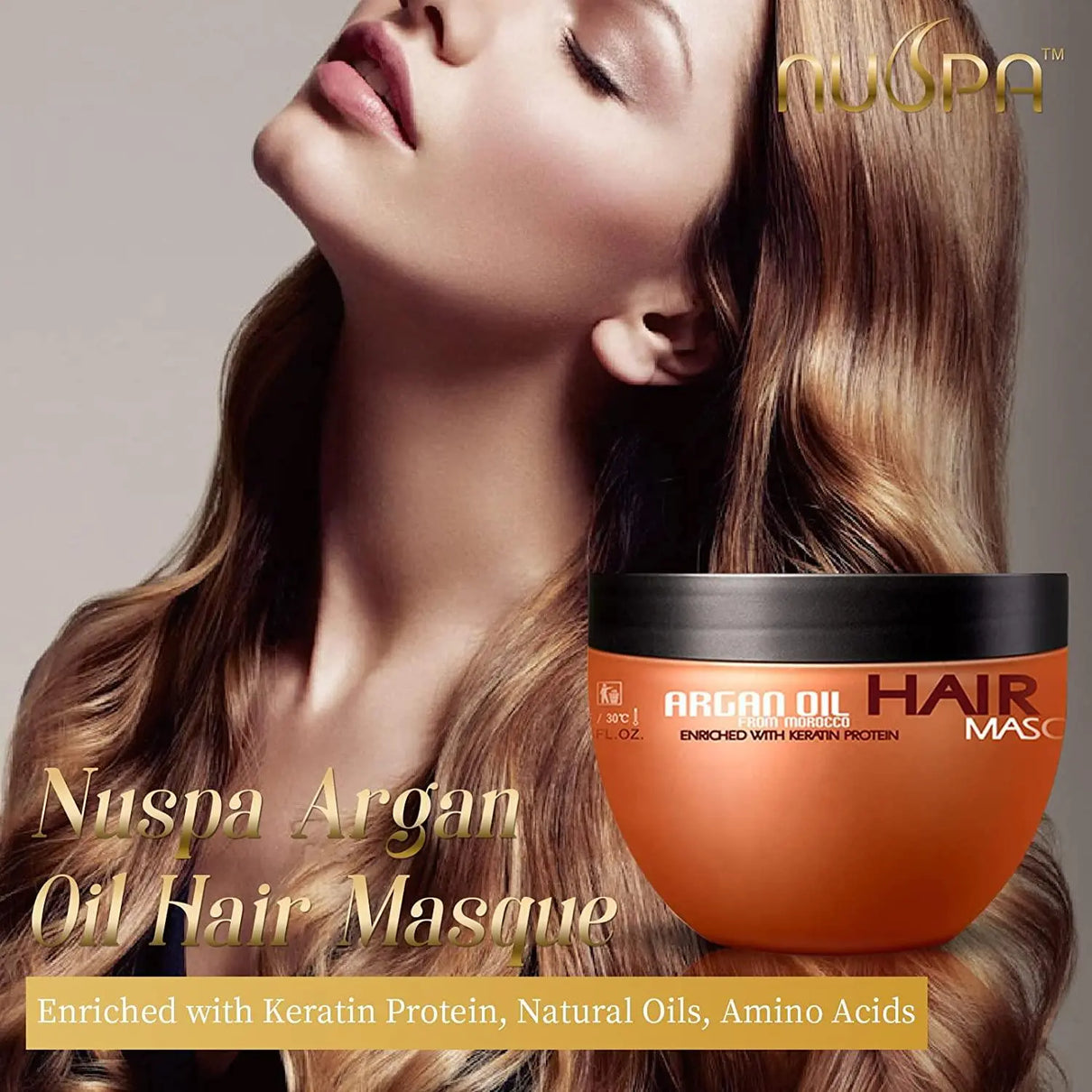 Nuspa Argan Oil Hair Mask Deep Conditioner Sulfate Free 250 ML - JOLIE'S UAE
