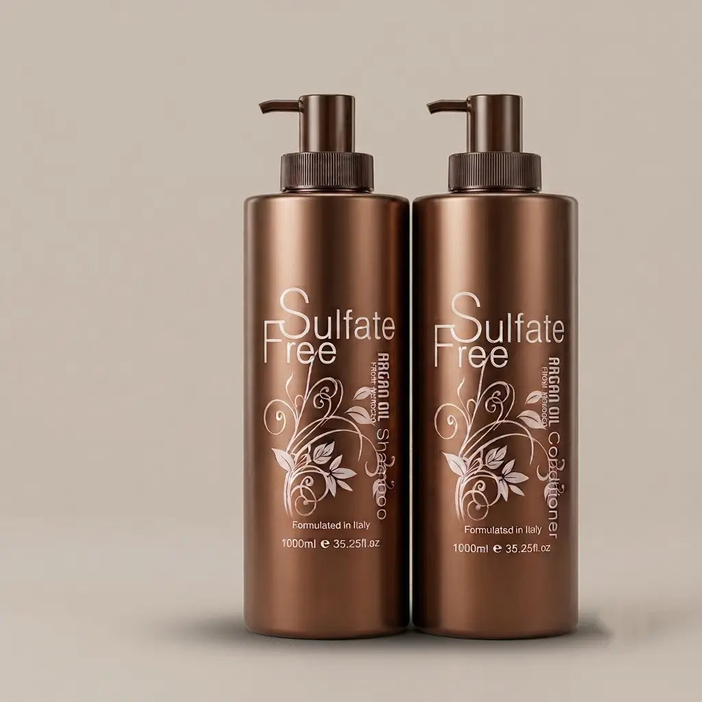 Nuspa Natural Organic Sulfate Free Moroccan Argan Oil Shampoo and Conditioner Set 1000 ml NUSPA JOLIE'S