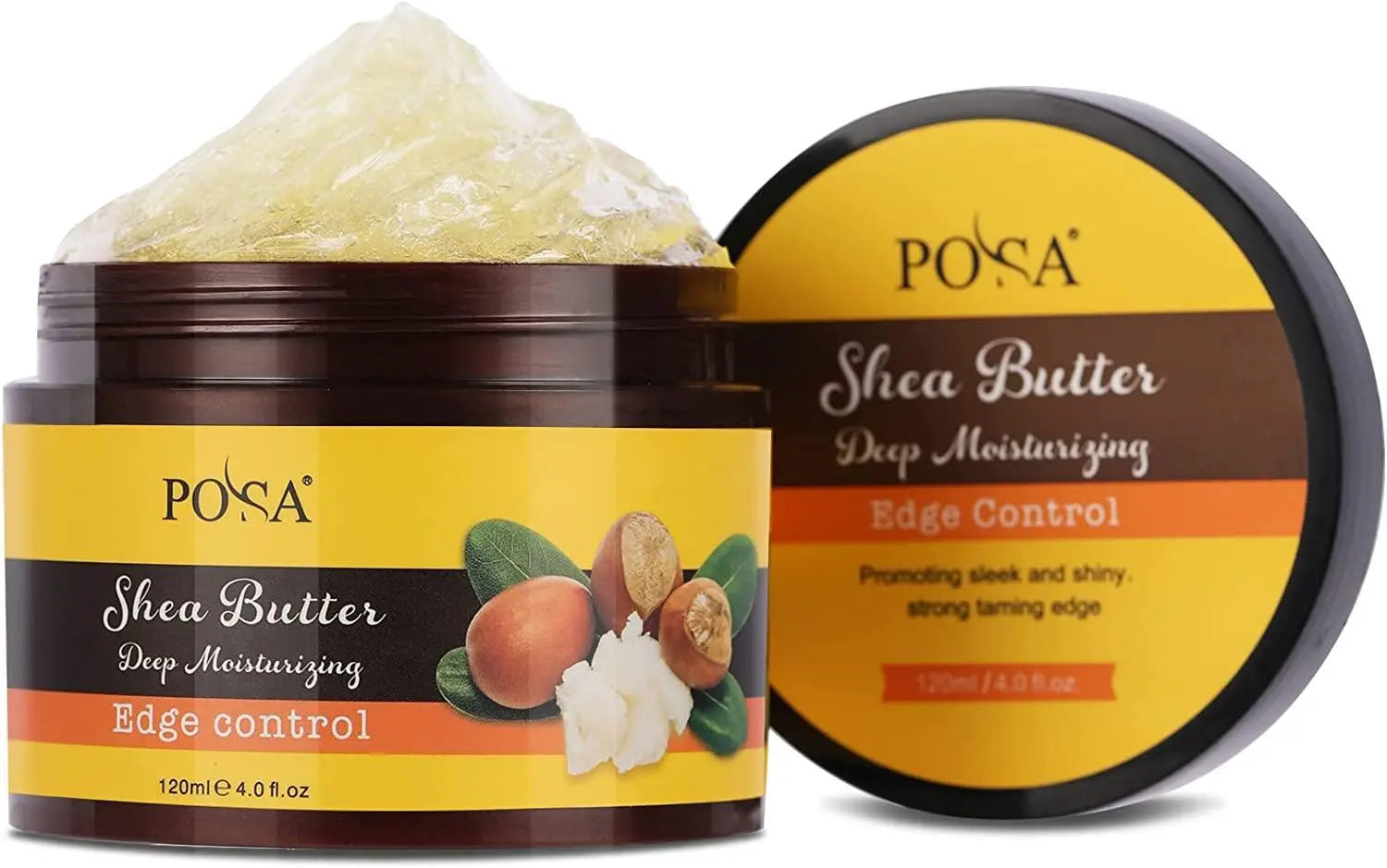 POSA Instant Control Edge Control,Hair Wax, 48 hours Lasting Natural Tea Tree Oil Deep Moisturizing EdgeTamer, Shine Smooth Hair Styling Gel with Shea Butter,Jojoba Oil 120 ML - JOLIE'S UAE