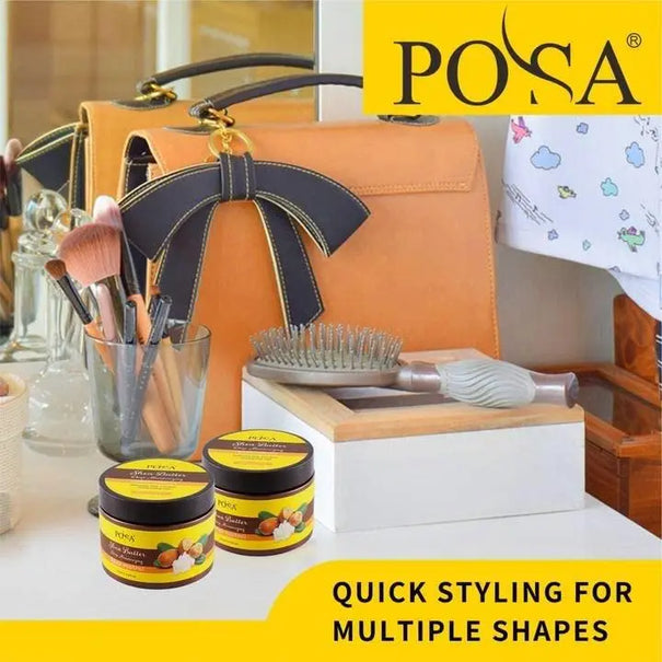 POSA Instant Control Edge Control,Hair Wax, 48 hours Lasting Natural Tea Tree Oil Deep Moisturizing EdgeTamer, Shine Smooth Hair Styling Gel with Shea Butter,Jojoba Oil 120 ML - JOLIE'S UAE