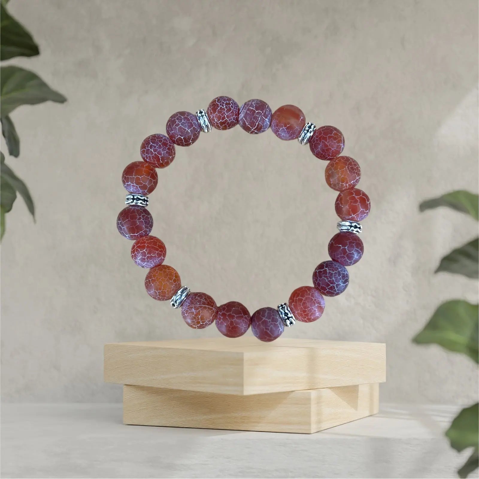 Round Matte multicolor Frost Agates Natural JOLIE'S JOLIE'S