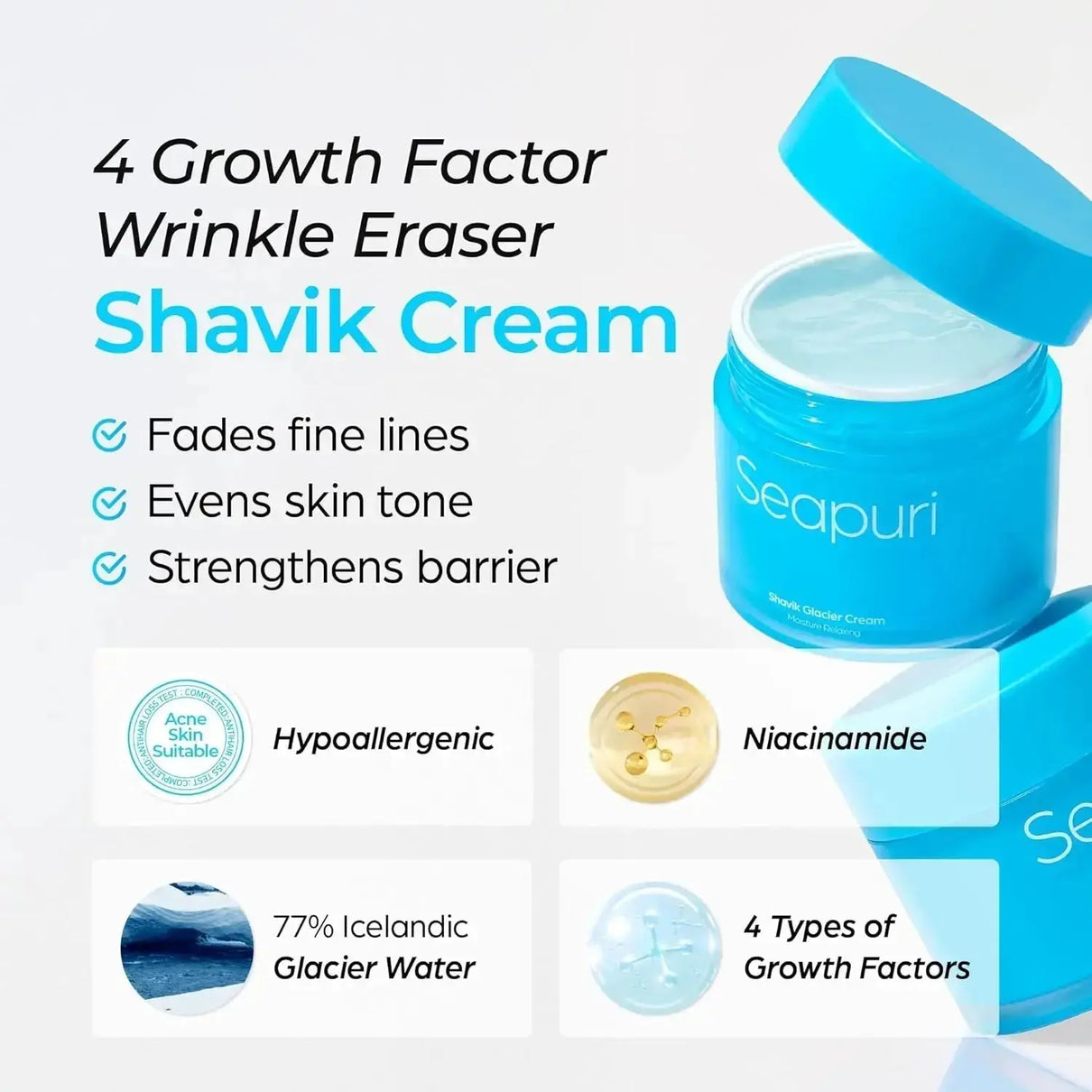 Seapuri Shavik Glacier Cream 70mL Seapuri JOLIE'S