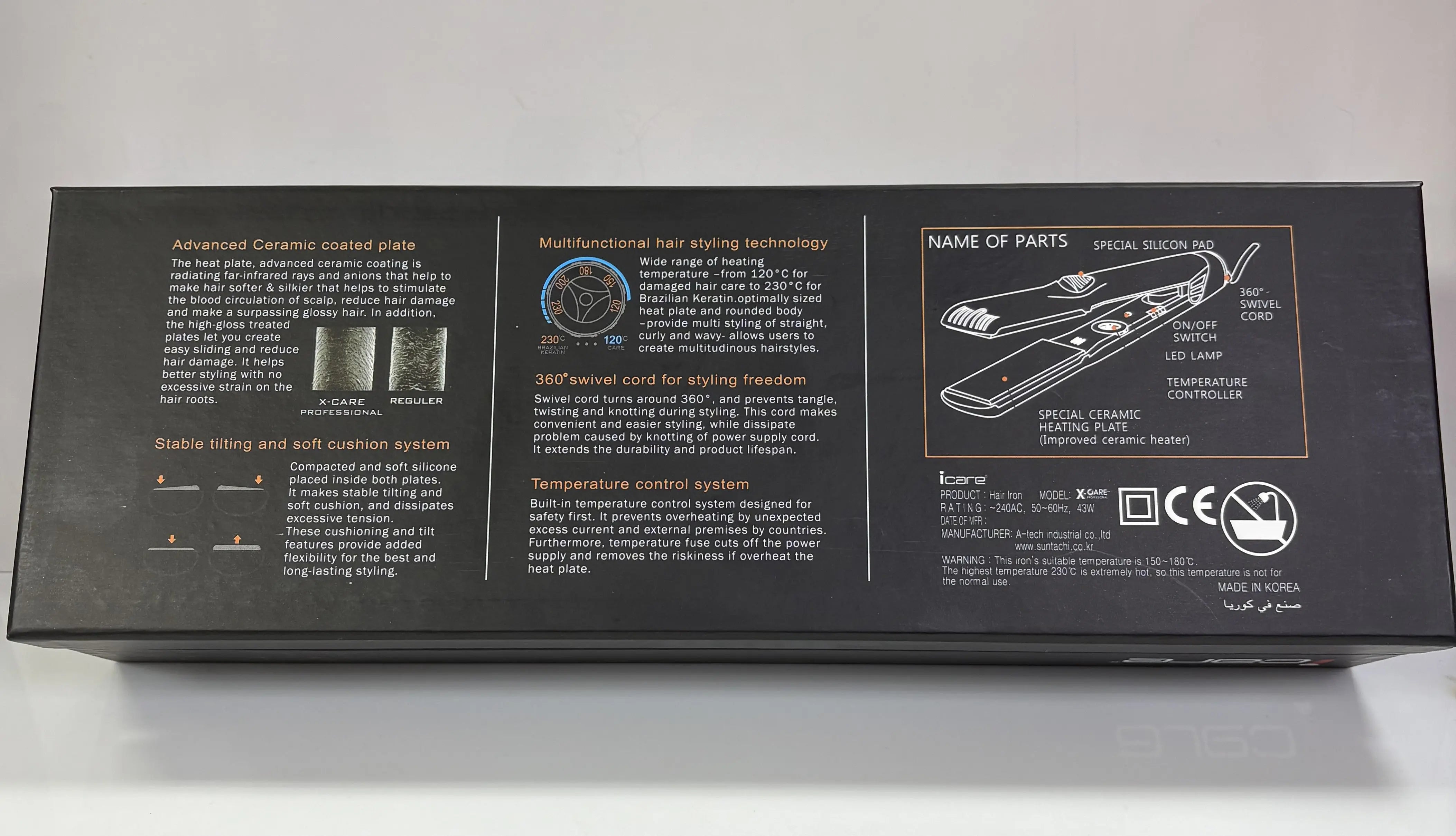 X‑Care Professional Hair Straightener 230 °C X CARE JOLIE'S